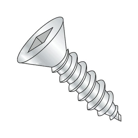Newport Fasteners Self-Drilling Screw, #10 x 1-1/2 in, Zinc Plated Steel Flat Head Square Drive, 2000 PK 318672-2000